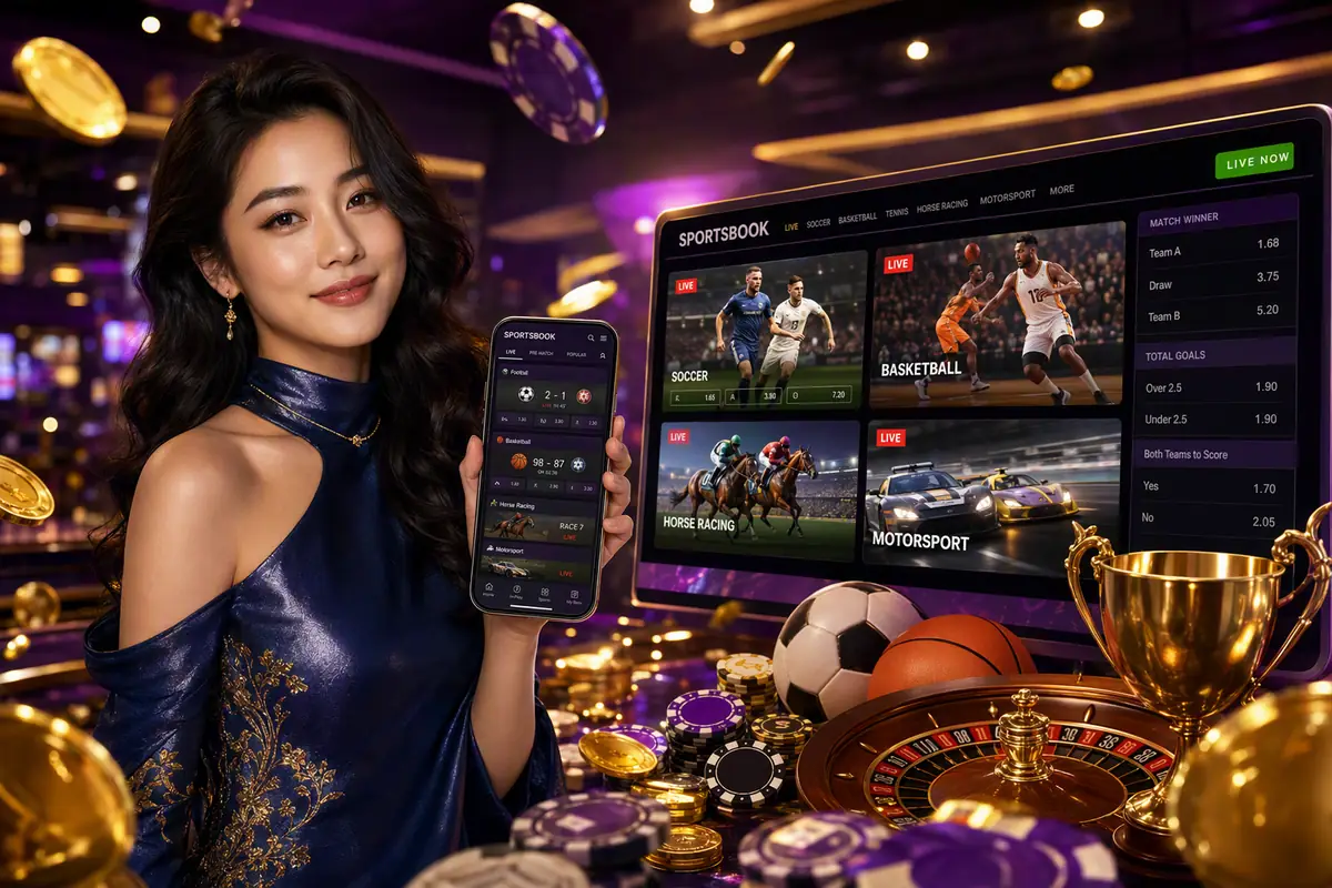 winchat Casino suasana live baccarat dealer